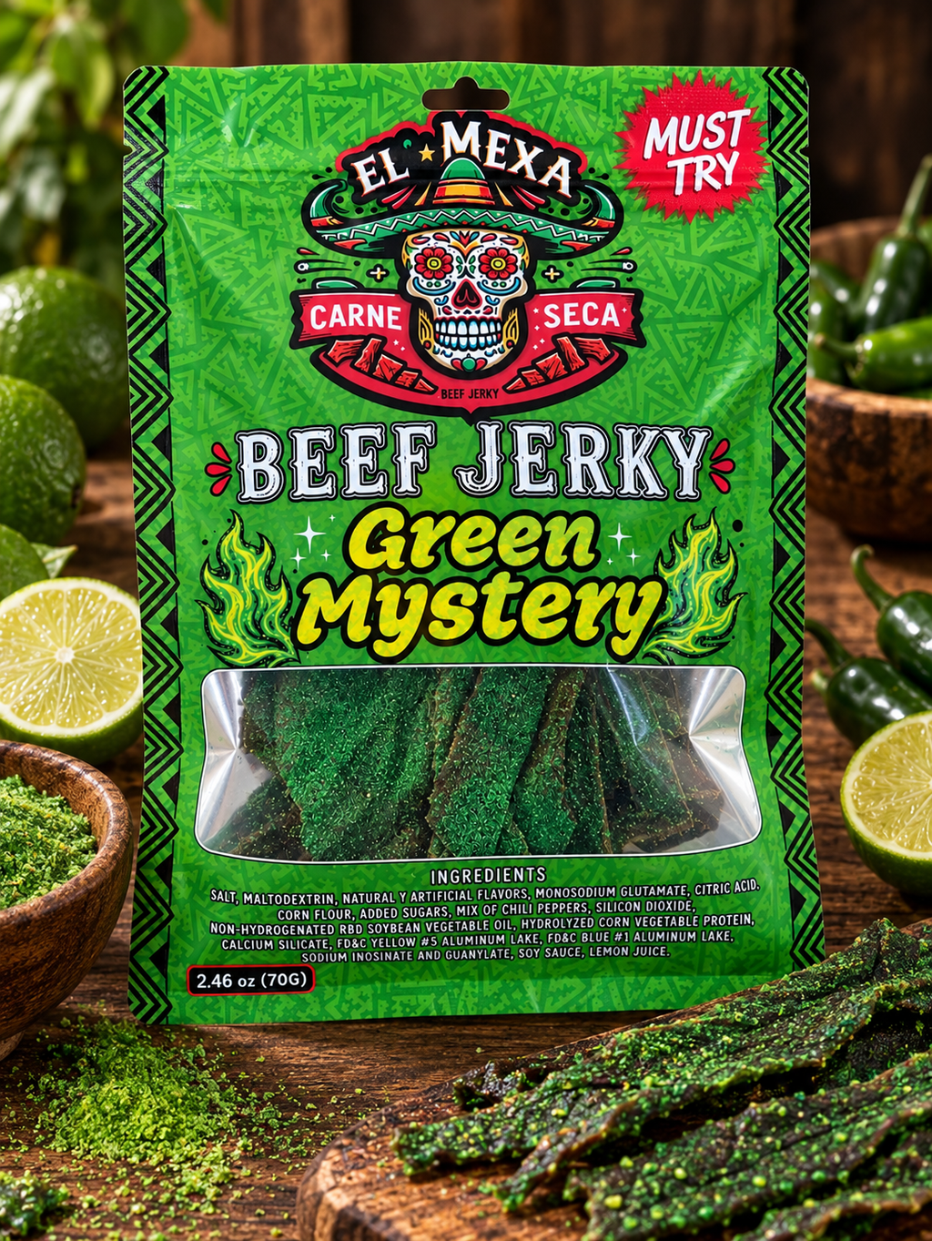 Green Mystery Beef Jerky