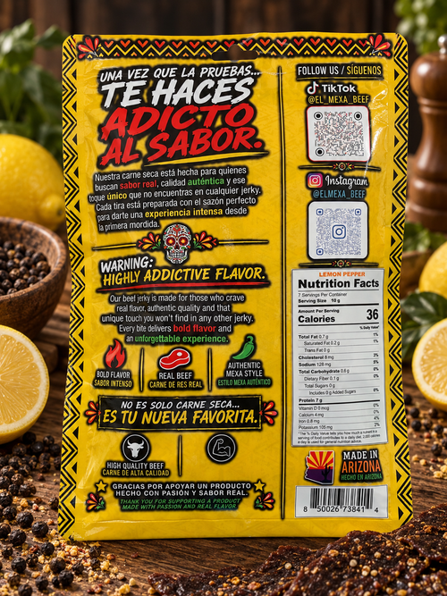 El Mexa Beef Jerky - Lemon Pepper