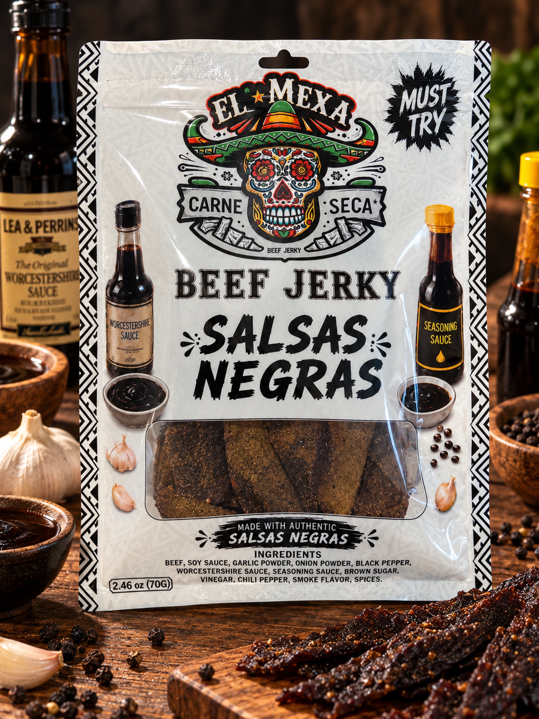 Salsas Negras Beef Jerky — NEW ⭐ Fan Favorite