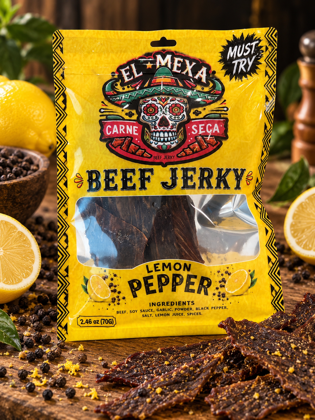 El Mexa Beef Jerky - Lemon Pepper